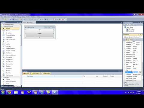 Hd Visual Basic 2010 Tutorial 1 Hello World