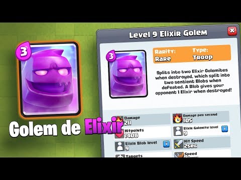 VAZOU a NOVA CARTA GOLEM DE ELIXIR no Clash Royale