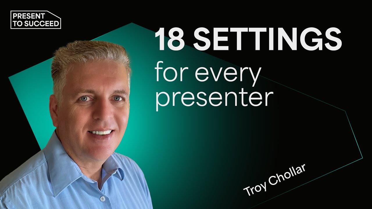 Setting Up Your Presentation Computer Properly | Present to Succeed 2021 Session by Troy Chollar