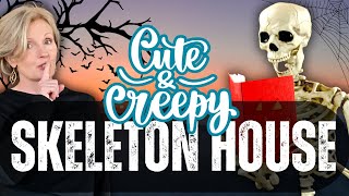 NEW Halloween SPOOKY Flip Home For A Skeleton Trio