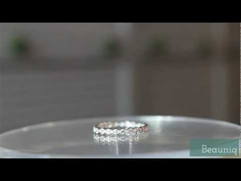 14k White Gold 0.12ct Diamond Band Ring