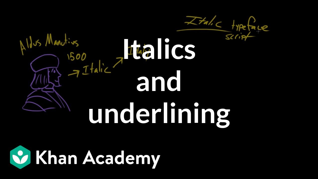 The History and Proper Use of Italics • Video • Lenny Learning