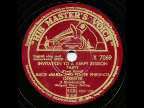 Alice Babs, Invitation To A Jumpy Session Party. Sweden 1944