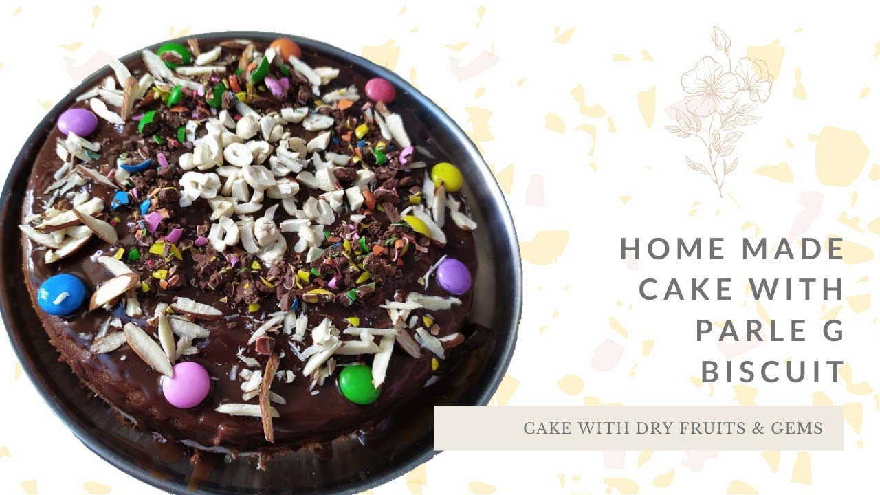 Home Made Cake with Parle G Biscuit Cake   