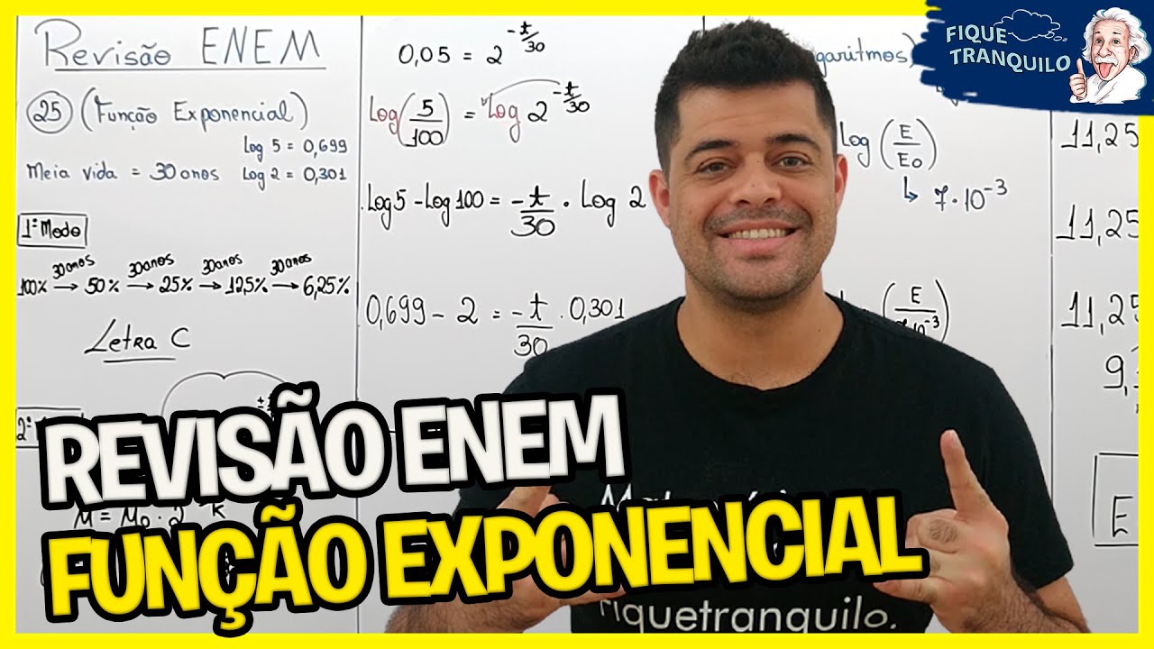 Revisão de Matemática para o ENEM: Questão 25 - Função exponencial