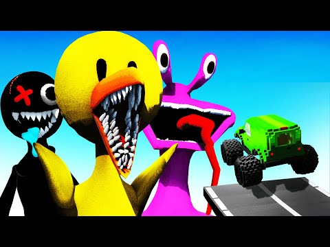 SECRET RAINBOW FRIENDS vs TRUCKS