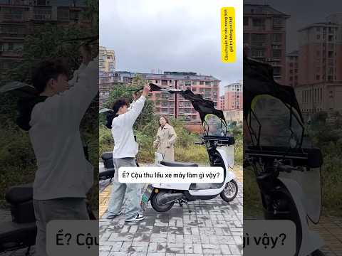 Anh trai bất ngờ thu dọn lều xe máy