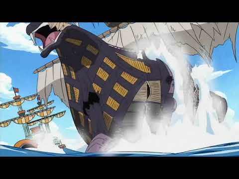 mihawk cut kreig's main ship | One Piece
