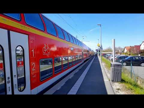 Züge in Bayern Bahnhofsvideo aus Hirschaid ua. mit ICE 1,4, BR 442, BR 193, BR 185