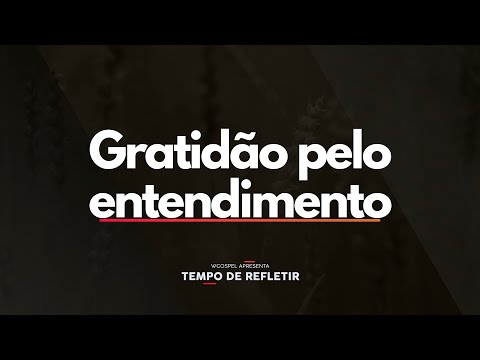 Gratidão pelo entendimento