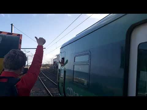 IE 29000 DMU no. 29121 departing greystones bound for rosslare with MASSIVE horn