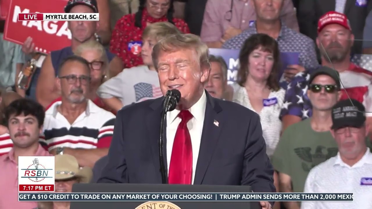 FULL EVENT: President Trump Holds Major Myrtle Beach Rally with Darline Graham - 08/21/26