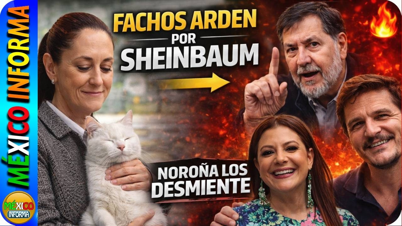 FACHOS ARDEN DE CORAJE AL VER A LA PRESIDENTA. NOROÑA LOS EXHIBE. CLARA BRUGADA Y PEDRO PASCAL.