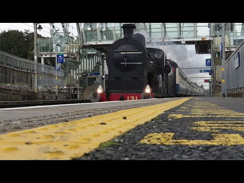 RPSI 'Dublin Riviera' 24/09/23 with steam loco No.131 and retro liveried No.073