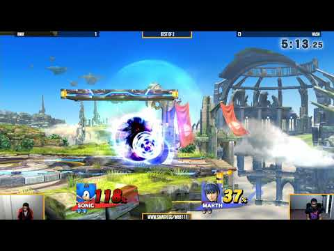 WBB #111 - 6WX (Sonic) vs Vash (Marth) - Winners Round 3 - Smash 4 Singles