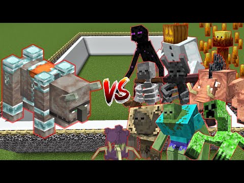 Ravager vs All Mutant Mob [Minecraft Mob Battle]