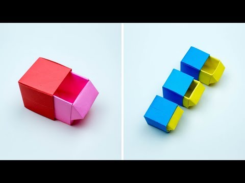 Origami Drawer Box - How To Make Origami Drawer Box - Origami Drawer Box Making - Paper Craft - DIY