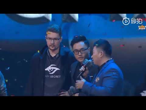 Post match interview for team secret at Chongqing Major