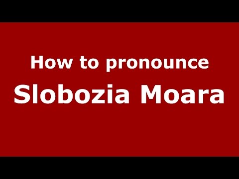 How to pronounce Slobozia Moara (Romanian/Romania)  - PronounceNames.com