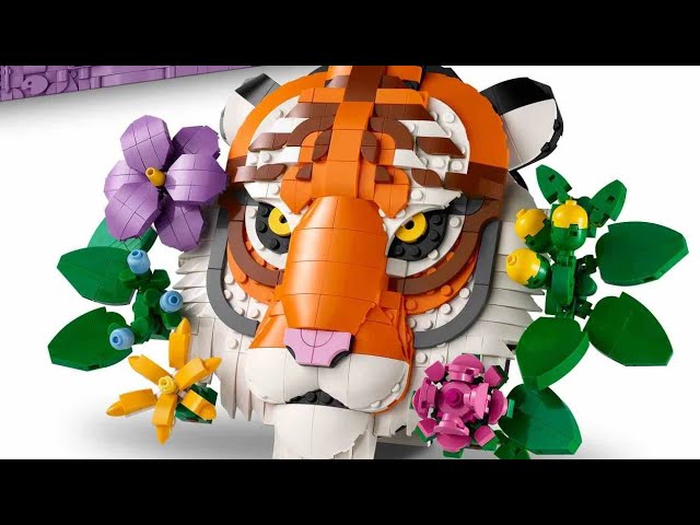 Vídeo relacionado con LEGO Art Colección Fauna: Tigre - Maqueta 3D para Adultos con Decoración Floral de Botanical - Decoración para el Hogar y Oficina - Cuadro de Tigre - Regalo para Mujeres y Hombres 31217