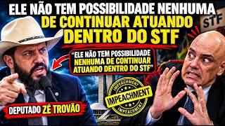 🚨 EITAAAA!  Dep. ZÉ TROVÃO não se intimida e VAI PRA CIMA de ALEXANDRE DE MORAES
