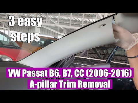 TUTORIAL: How to remove / replace A pillar trim VW Volkswagen Passat B6, B7, CC (2006-2016)