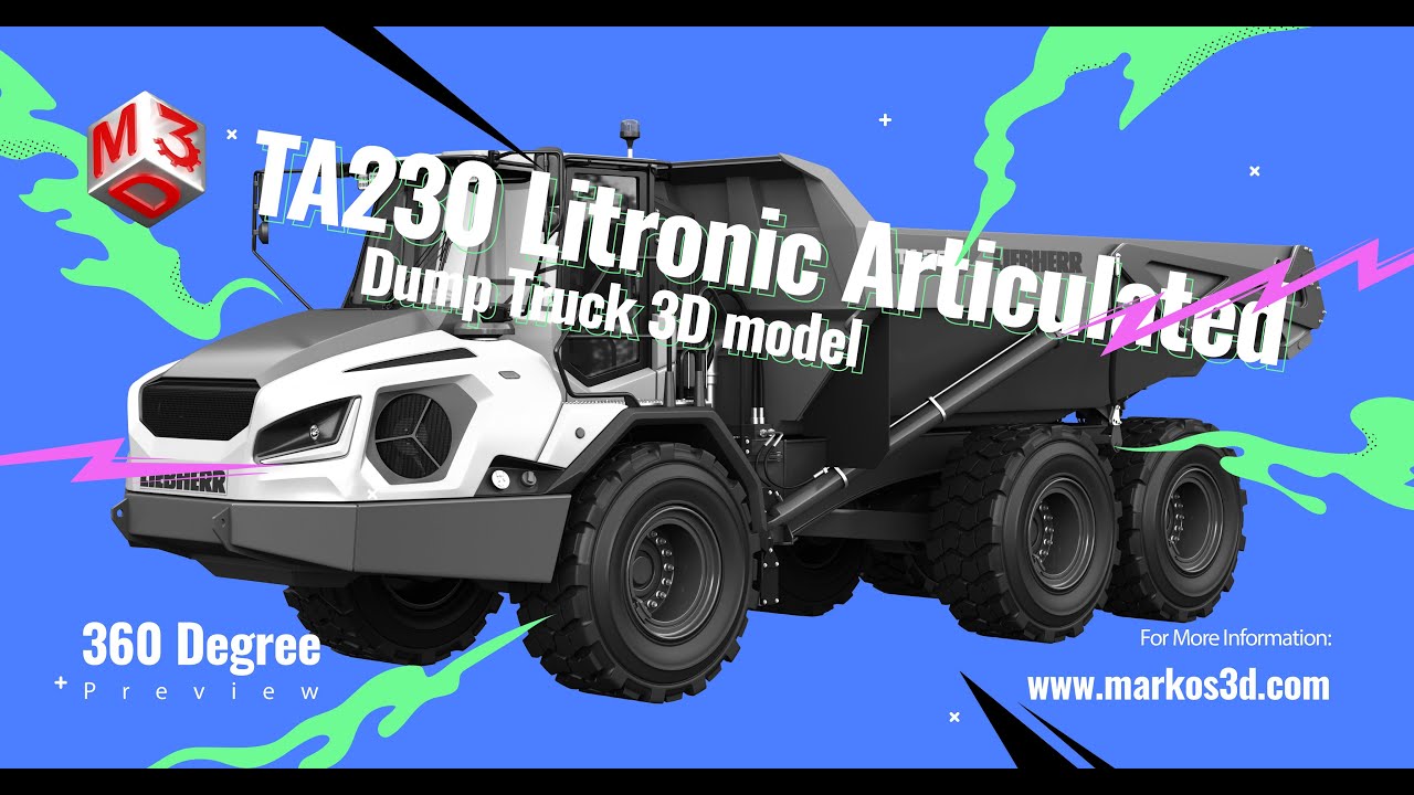 TA230 Litronic Articulated Dump Truck 3D Model