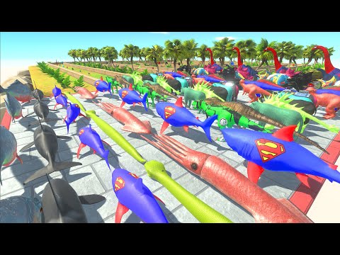 Colored DINOSAURS & ALL UNITS DINOSAURUS Championship - Animal Revolt Battle Simulator