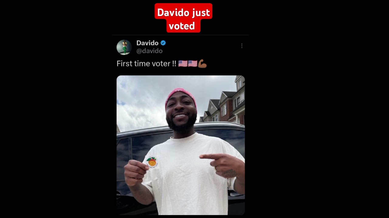 Davido just voted in the ongoing USA election #davido #uselection #vote #america