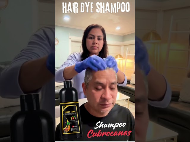 Vídeo relacionado con Champú Tinte Cubre Canas, 500ML Hair Dye Shampoo 3 en 1, Champu Tinte Canas Mujer Hombre, Champú de Color Tinte Pelo, Pelo instantáneo, Cubre Canas En Minutos para Mujer Hombre (Castaño Oscuro)
