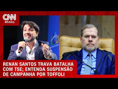 Toffoli suspende campanha de Renan Santos; candidato diz que decisão é “injusta e ilegal”; entenda
