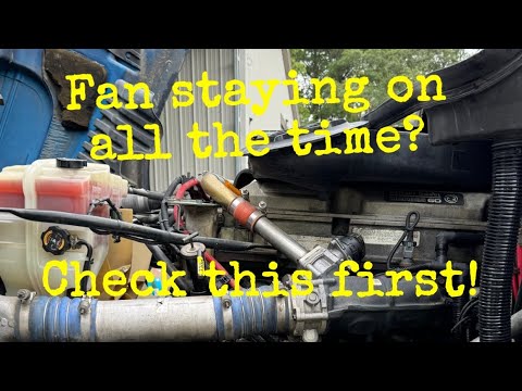 Is your semi truck fan clutch staying on all the time!? Check this simple thing first!