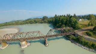 Skagit River railroad crossing, Sept 16 2025
