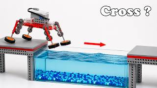 Challenge LEGO Walking Vehicles vs Giant Water Gap | Smart Lego