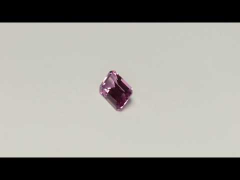 0.715 Carat Purple Sapphire Excellent Cut Emerald 6 x 4 mm Calibrated Heated Loose Stone