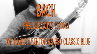 Video thumbnail for BACH - Prelude Suite 1 GMaj -Harley Benton HBO 850 Classic Blue by Ale Acoustic Guitar
