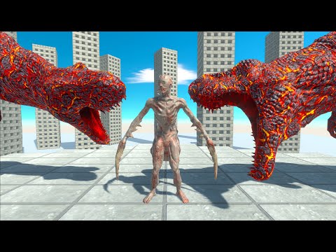 2x MAGMA T-REX ATTACKING EVERY UNIT