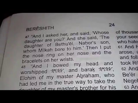 Halleluyah Scripture (Genesis 24:35 to 24:67)