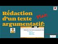 Rédaction D'un Texte Argumentatif: Plan