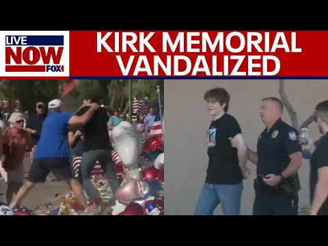 Man arrested for vandalizing Charlie Kirk memorial | LiveNOW from FOX