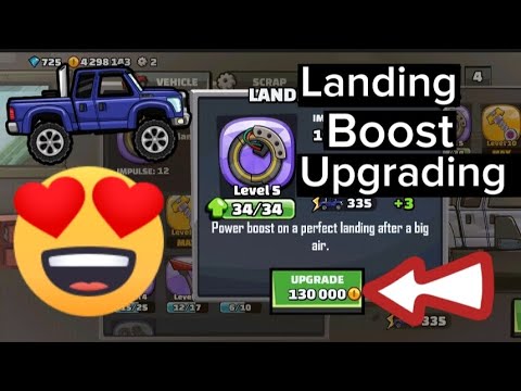 UPGRADING LANDING BOOST from SUPERDIESEL - Hill Climb Racing 2
