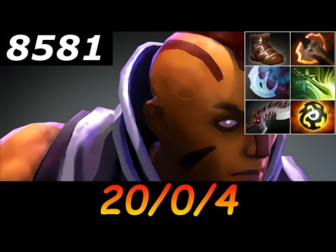 Dota 2 Anti-Mage 8581 MMR 20/0/4 (Kills/Deaths/Assists) Ranked Full Gameplay