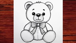 Teddy Bear Drawing Easy Tutorial Step By Step || Easy Drawing For Beginners