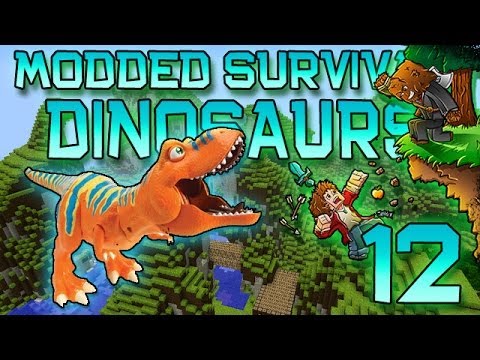 Minecraft: Modded Dinosaur Survival Let's Play w/Mitch! Ep. 12 - Rest In Power Moves