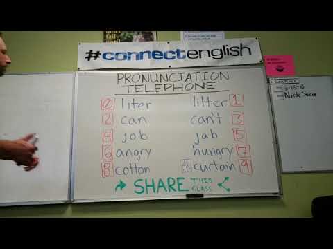 Connect English Pronunciation Telephone, Volume 21 - Mission Valley Campus