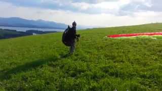 preview picture of video 'lot na paralotni, paragliding Liptovsky Trnovec, Slovakia, Hradok. 2014. Swing Arcus 7.'