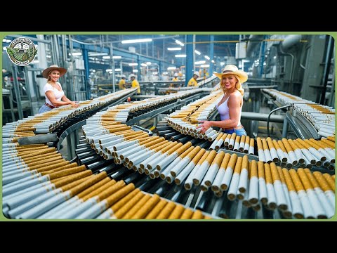 How Cigarettes Is Made – Massive Tobacco Farming & Processing In Factory