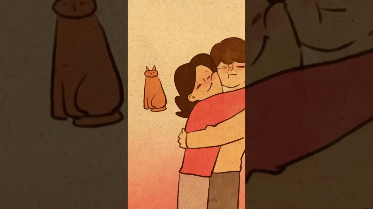 A couple who love each others so much. 😘 #puuung #animation #couplelife