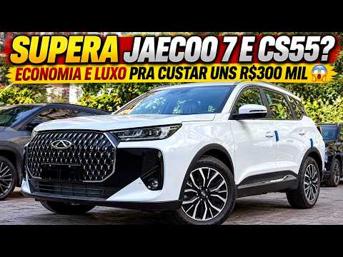 NOVO TIGGO 7 PHEV 2027 FAZ 38 KM/L MAIS LUXUOSO QUE JAECOO 7 E CS 55! A CHERY NUNCA ERRA?!