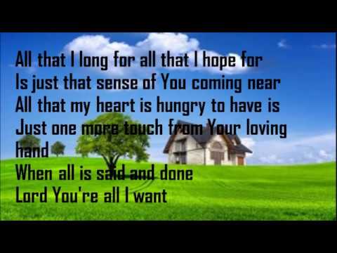 when all is said and done by Tommy Walker with Lyrics